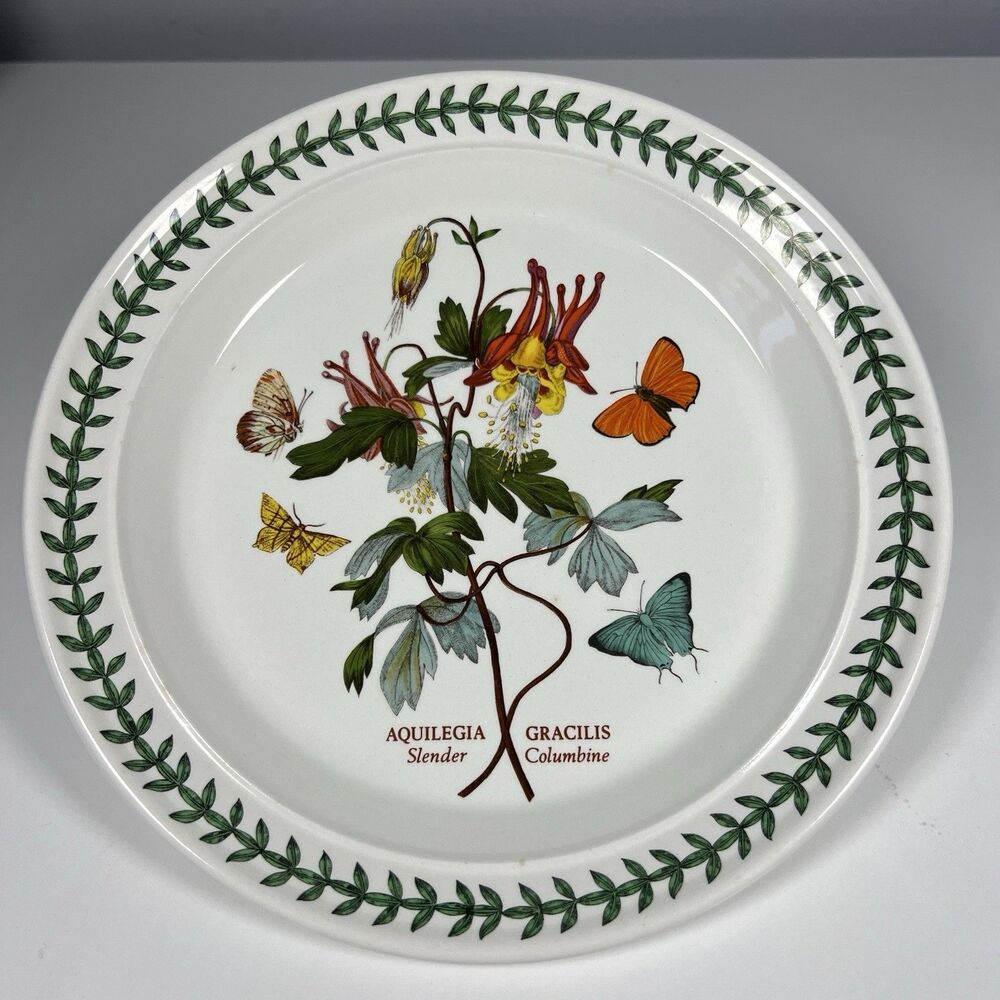 BOTANIC GARDEN Portmeirion Slender Columbine Salad Plate 8.5" England Old Mark